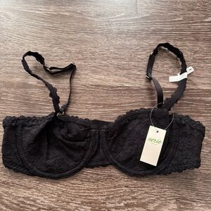 Aerie Balconette Black Lace Bra